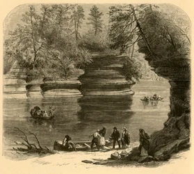 Steamboat Rock, Wisconsin River, 1874