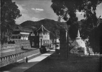 The Temple of the Holy Tooth and Dagoba, Kandy, Ceylon