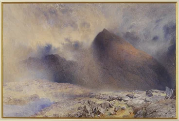Mount Snowdon through Clearing Clouds