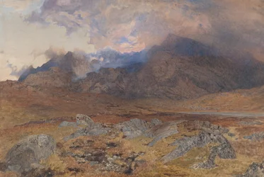 Snowdon, after an April Hailstorm [or Snowdon through Clearing Clouds]
