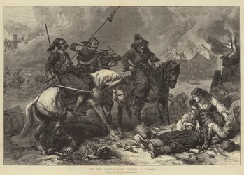 The War, Bashi-Bazouks Burning a Village