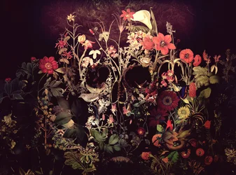 Dark Floral Skull