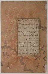 Page of Calligraphy from an Anthology of Poetry by Sa