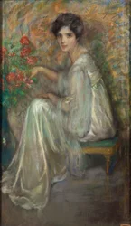 Young Woman with Roses