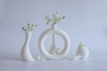 Elegant White Floral Vases