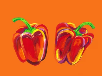 Vibrant Red Peppers