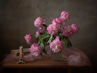 Pink Peony Still Life