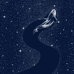 Dream Whale Among Stars