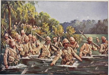 The Argyll and Sutherland Highlanders Crossing the Modder River, Illustration from 