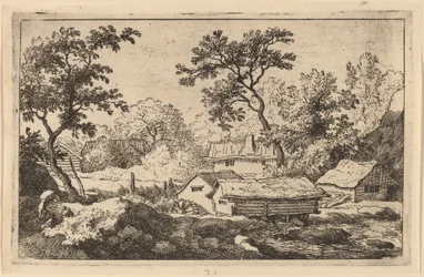 Mill Below a Waterfall, probably c. 1645-1656