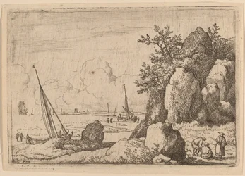 Seascape with Three Figures to the Right