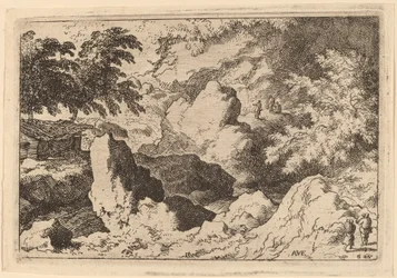 Three Men on a Rock