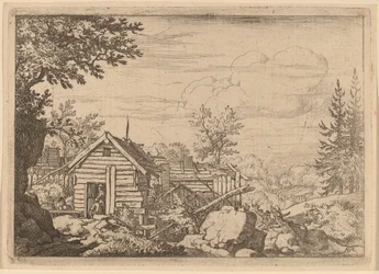 Two Men in the Doorway of a Hut