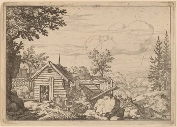 Two Men in the Doorway of a Hut