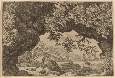 View Through a Pierced Rock, Probably c. 1645-1656