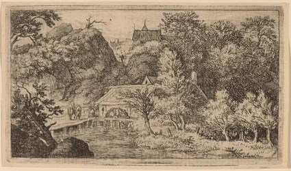 Water Mill at the Foot of a Mountain