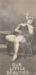 From the Actresses series N57 promoting Our Little Beauties Cigarettes for Allen & Ginter