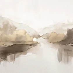 Abstract Golden Landscape