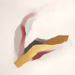 Modern Flowing Gold Abstract