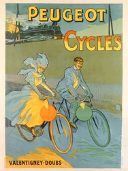 Poster Advertising Peugeot Bicycles