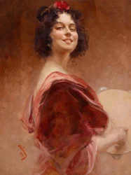 Gypsy with Tambourine