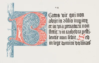 Art of the Lithograph: Psalter- Initial B, Plate VIII