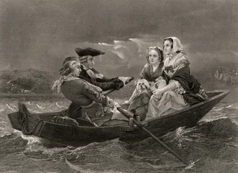 Lady Harriet Ackland on Her Way to Visit the Camp of General Gates, from 