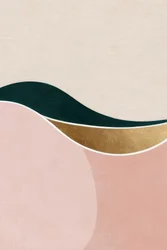 Blush and Gold Waves