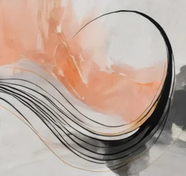 Flowing Peach Abstract