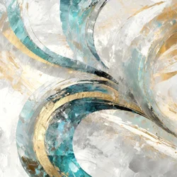Fluid Gold Abstract