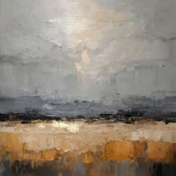 Golden Horizon Abstract