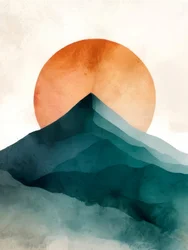 Serene Mountain Sun