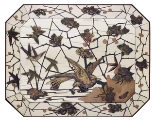 Charger, marquetry by Ferdinand Duvinage, c.1880