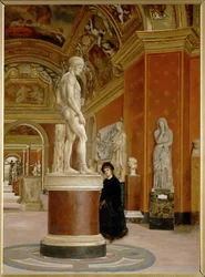 A view of the Mars-rotunda and the hall of Mecenas at the Louvre