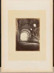 The Burned Palais de Justice. Interior View of the Salle des Pas-Perdus.