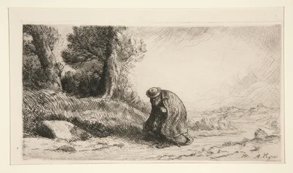 A Vagabond Advancing along a Lane