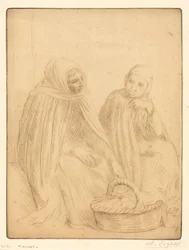 Egg-sellers, 1st plate