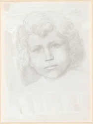 Study of Cupid (Head of a Girl)