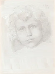 Study of Cupid Head of a Girl