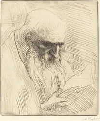 Study of the Head of a Man Reading