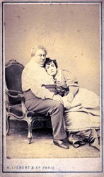 Alexandre Dumas and Miss Menken (photo by Alphonse Liebert & C)