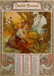 Chocolate Masson calendar illustrated by Mucha
