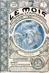 Cover of the magazine (monthly magazine) The Literary and Picturesque Month by Alphonse Mucha: March 1899 - Maison de la Bonne Presse