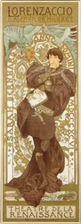Lorenzaccio, Depicting the Standing Figure of Sarah Bernhardt in the Role
