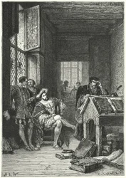 Francis I of France with the printer and scholar Robert Estienne