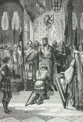 Ceremony of knighthood by the King of France