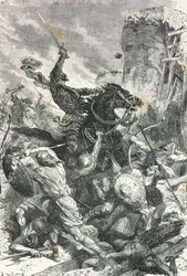 Count Eudes defends Paris against the Viking invasion in 885