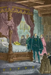 Gaspard de Coligny in Front of the Deathbed of François II in 1560