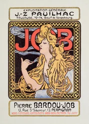 Advertising poster for cigarette paper Job created by Alphonse Mucha