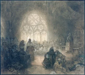 George of Podebrady and Papal Legate F. de Valle, 1462